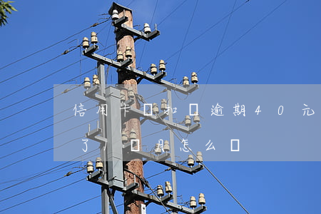 信用卡亂扣錢逾期40元(信用卡40元逾期了1個月怎么辦)