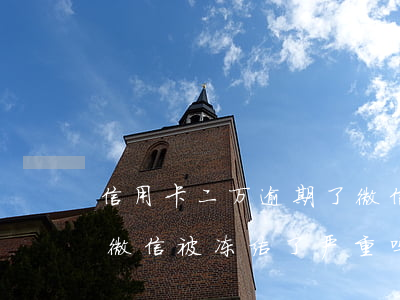 信用卡二万逾期了微信也能冻结吗(欠信用卡微信被冻结了严重吗)