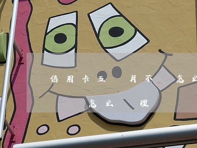 信用卡五個月不還怎么辦(信用卡不足5萬沒還會怎么處理)