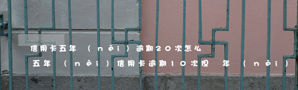信用卡五年內(nèi)逾期20次怎么辦(五年內(nèi)信用卡逾期10次但兩年內(nèi)無(wú)逾期)