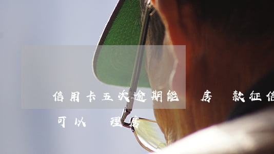 信用卡五次逾期能購房貸款(征信有5次逾期可以辦理房貸嗎)