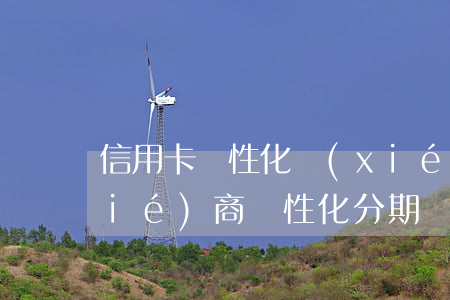 信用卡個性化協(xié)商專員-協(xié)商個性化分期