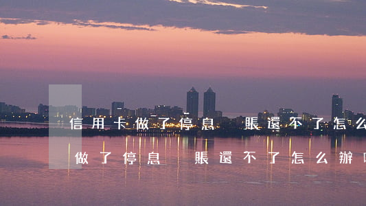 信用卡做了停息掛賬還不了怎么辦-信用卡做了停息掛賬還不了怎么辦呢