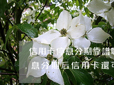 信用卡停息分期靠譜嗎(申請(qǐng)停息分期后信用卡還可以用嗎)
