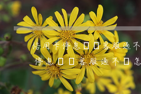 信用卡停息掛賬客服通不過怎么辦-信用卡停息掛賬客服通不過怎么辦呢