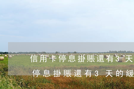 信用卡停息掛賬還有3天的緩沖嗎-信用卡停息掛賬還有3天的緩沖嗎怎么辦