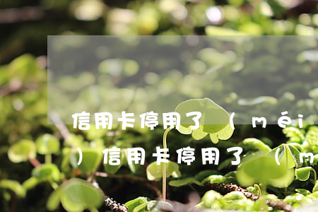 信用卡停用了沒(méi)逾期過(guò)(信用卡停用了沒(méi)逾期過(guò)還能用嗎)