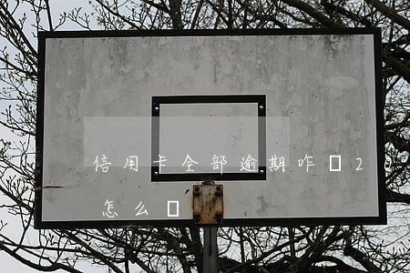 信用卡全部逾期咋辦(2017年信用卡逾期怎么辦)