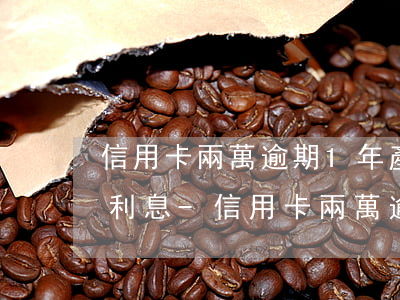 信用卡兩萬逾期1年產(chǎn)生多少利息-信用卡兩萬逾期1年產(chǎn)生多少利息呢