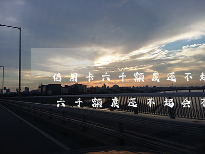 信用卡六千额度还不起会不会起诉-信用卡六千额度还不起会不会起诉呢