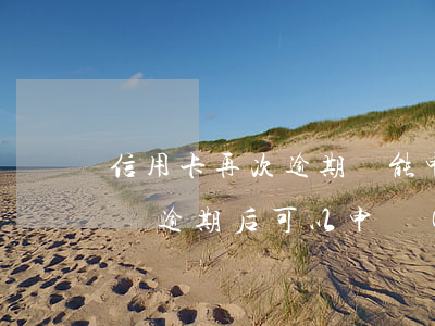 信用卡再次逾期還能申請(qǐng)分期嗎(逾期后可以申請(qǐng)分期還款嗎)
