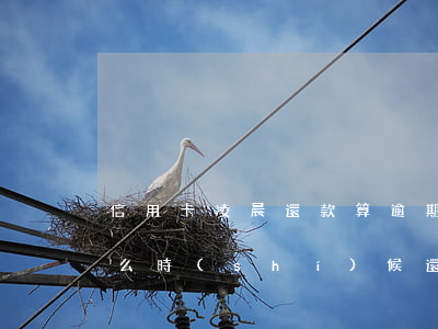 信用卡凌晨還款算逾期嗎(信用卡逾期最晚什么時(shí)候還)