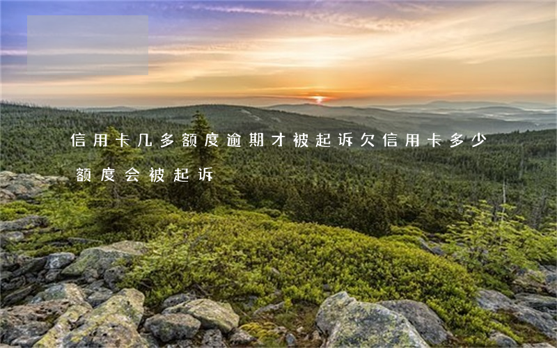 信用卡几多额度逾期才被起诉(欠信用卡多少额度会被起诉)