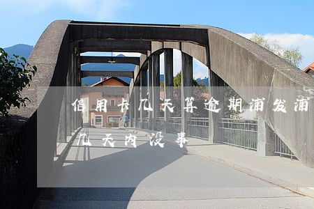 信用卡几天算逾期浦发(浦发银行信用卡逾期几天内没事)