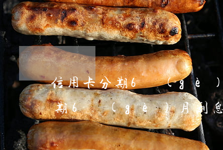 信用卡分期6個(gè)月利息-信用卡分期6個(gè)月利息多少