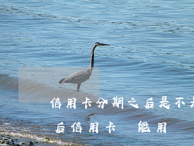 信用卡分期之后是不是就沒有免息了-分期后信用卡還能用嗎