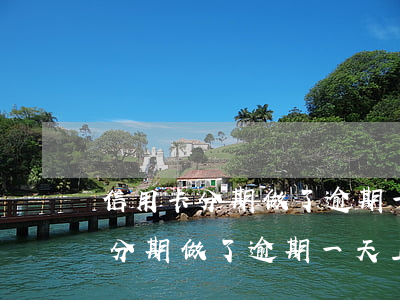 信用卡分期做了逾期一天上征信嗎-信用卡分期做了逾期一天上征信嗎有影響嗎