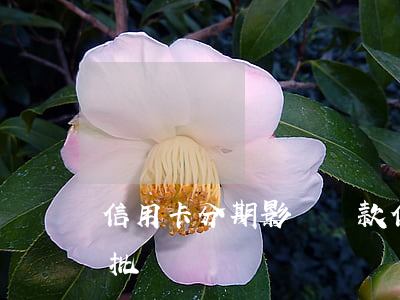 信用卡分期 影響貸款(信用卡分期影響貸款審批嗎)