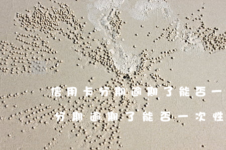 信用卡分期逾期了能否一次性還款-信用卡分期逾期了能否一次性還款呢