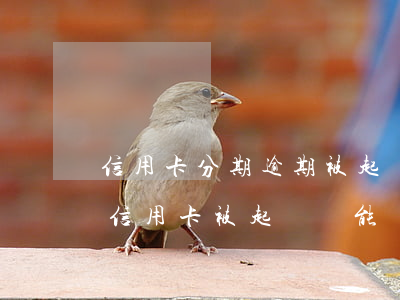 信用卡分期逾期被起訴會(huì)怎樣(欠信用卡被起訴還能辦分期嗎)