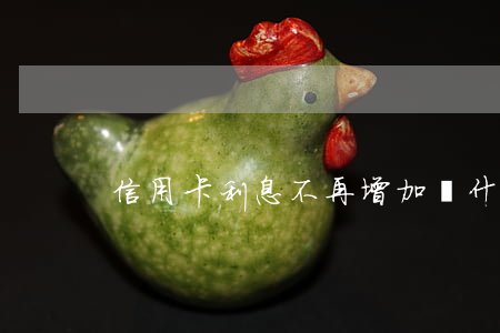 信用卡利息不再增加(為什么信用卡不用利息)