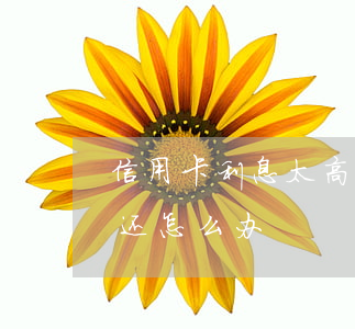 信用卡利息太高不肯还(信用卡利息太高不肯还怎么办)