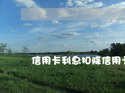 信用卡利息扣除(信用卡 利息 手续费)