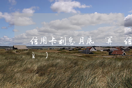信用卡利息月底結算嗎(信用卡 利息 手續(xù)費)