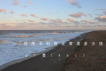 信用卡利息正常是多少(信用卡 利息 手續(xù)費(fèi))