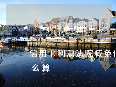 信用卡利息法院减免(信用卡利息法院减免怎么算)