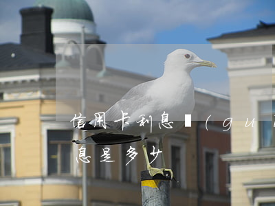 信用卡利息規(guī)則(一般的信用卡利息是多少)