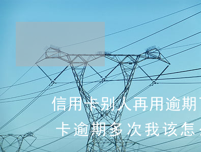 信用卡别人再用逾期了咋办(朋友用我的信用卡逾期多次我该怎么办)