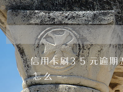 信用卡刷35元逾期五天 信用卡65元逾期怎么辦