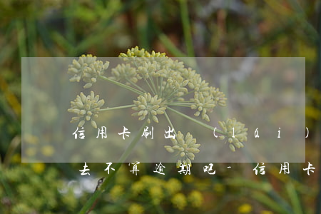 信用卡刷出來(lái)再還進(jìn)去不算逾期吧-信用卡刷出來(lái)再還進(jìn)去不算逾期吧嗎