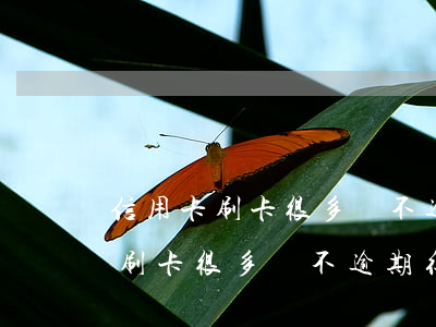 信用卡刷卡很多從不逾期征信如何-信用卡刷卡很多從不逾期征信如何恢復