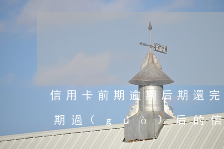 信用卡前期逾期后期還完錢(qián)(逾期過(guò)后的信用卡還清后還可以使用么)