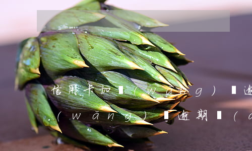 信用卡加網(wǎng)貸逾期了怎么辦(網(wǎng)貸逾期對(duì)信用卡)