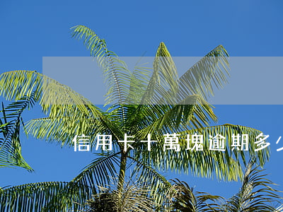 信用卡十萬塊逾期多少錢(信用卡逾期幾十塊)