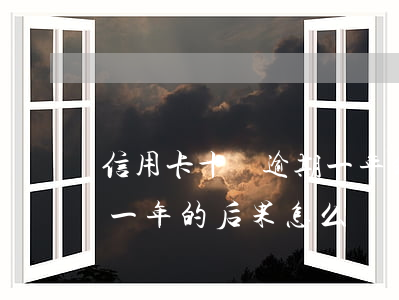 信用卡十萬逾期一年的后果(信用卡十萬逾期一年的后果怎么樣)