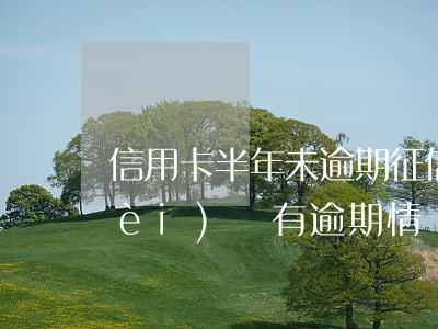 信用卡半年未逾期征信-征信近兩年內(nèi)沒有逾期情況 以前有過逾期