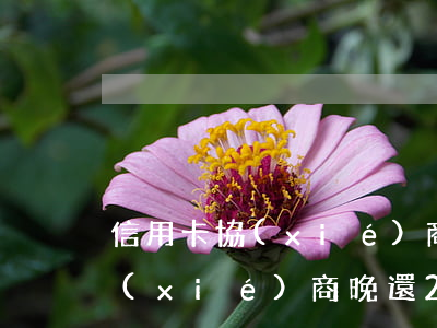 信用卡協(xié)商晚還2天-信用卡協(xié)商晚還2天會怎樣