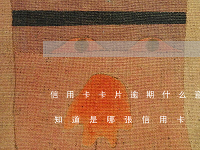 信用卡卡片逾期什么意思 說信用卡有逾期,不知道是哪張信用卡