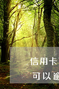 信用卡可以逾期多久不上征信報告-信用卡可以逾期多久不上征信報告呢