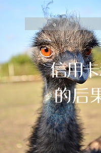 信用卡和車貸逾期的后果(信用卡和車貸逾期的后果)