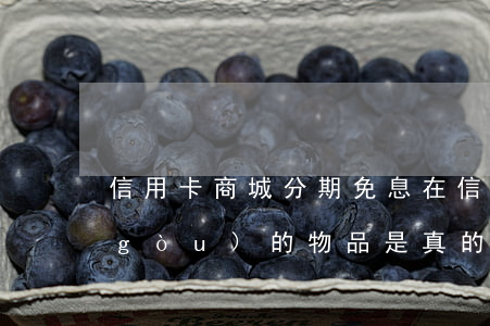 信用卡商城分期免息(在信用卡商城分期購(gòu)的物品是真的嗎)