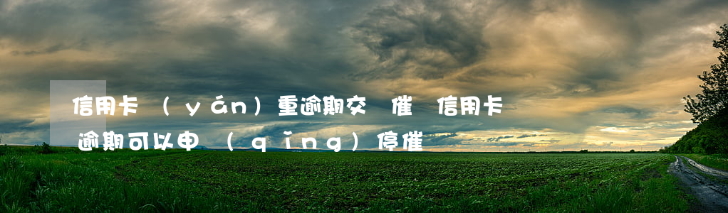 信用卡嚴(yán)重逾期交給催貸(信用卡逾期可以申請(qǐng)停催嗎)