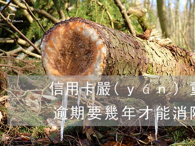 信用卡嚴(yán)重逾期幾年能消(信用卡逾期要幾年才能消除)