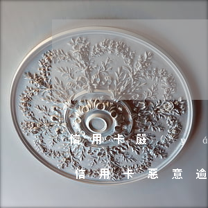 信用卡嚴(yán)重逾期惡意拖欠(什么叫信用卡惡意逾期)