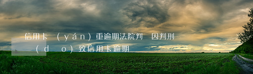 信用卡嚴(yán)重逾期法院判決(因判刑導(dǎo)致信用卡逾期)