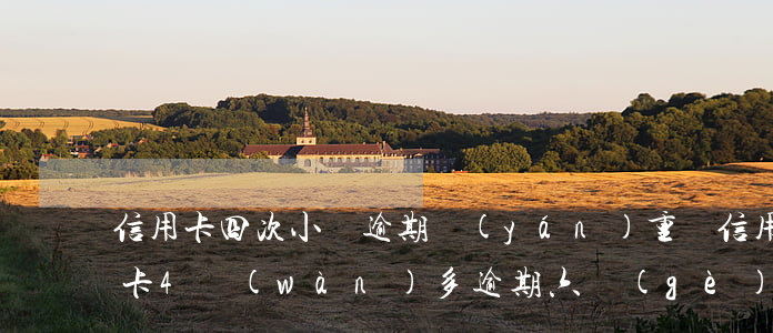 信用卡四次小額逾期嚴(yán)重嗎(信用卡4萬(wàn)多逾期六個(gè)月)
